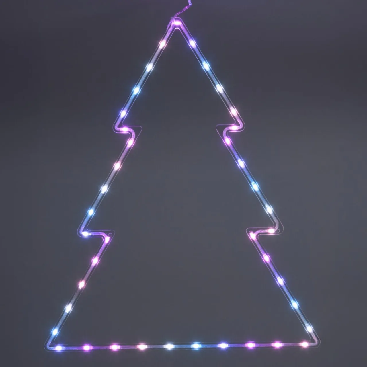 KOOPMAN Sapin lumineux néon 41 LED H60 cm Noël Multicolore