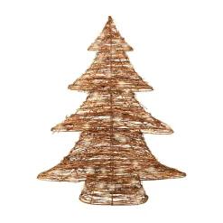 KAEMINGK Sapin lumineux à piles 30 LED (H40 cm) Christmas Rotin Blanc chaud Naturel Sale