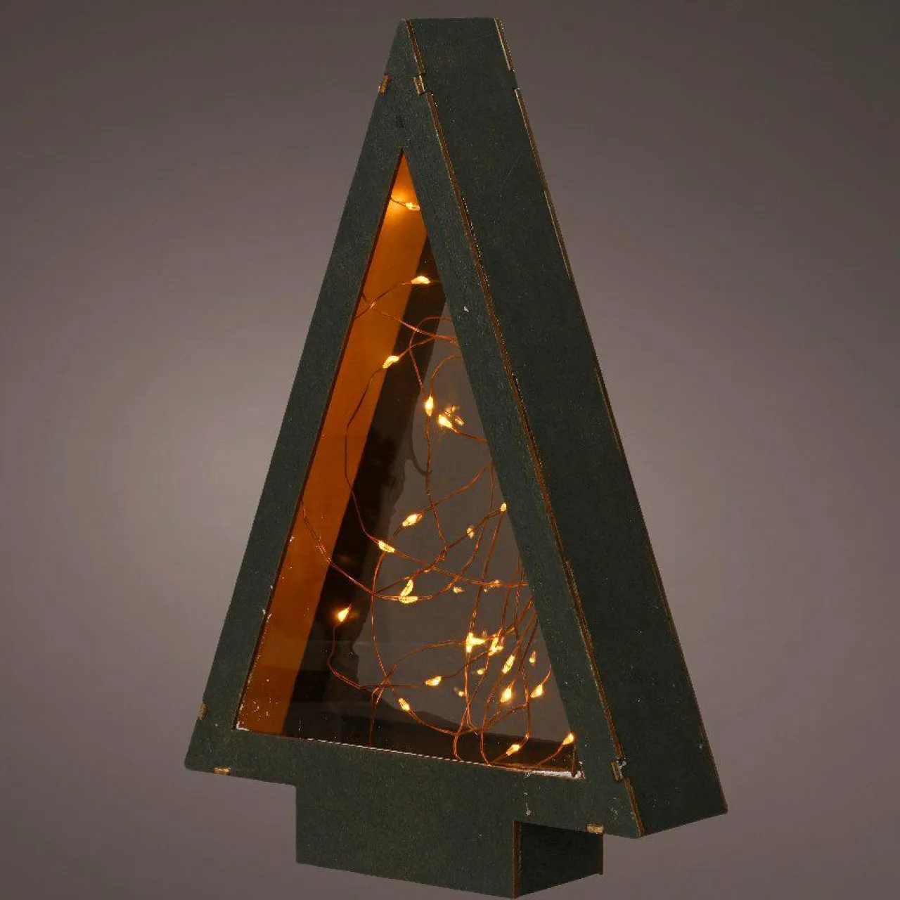 KAEMINGK Sapin lumineux à piles 40 LED (H28 cm) Savoie Blanc chaud Discount