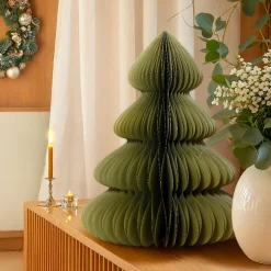 KAEMINGK Sapin papier à poser (H60 cm) Fermeture Magnétique Vert Hot