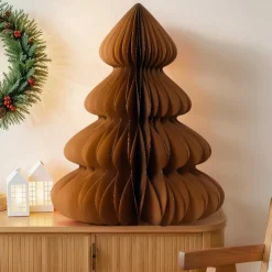 KAEMINGK Sapin papier à poser (H90 cm) Fermeture Magnétique Brun café Discount