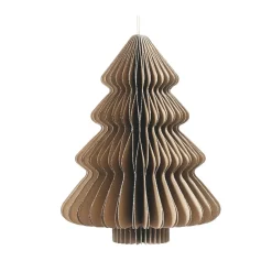 KAEMINGK Sapin papier à suspendre (H40 cm) Fermeture Magnétique Brun Marron Hot