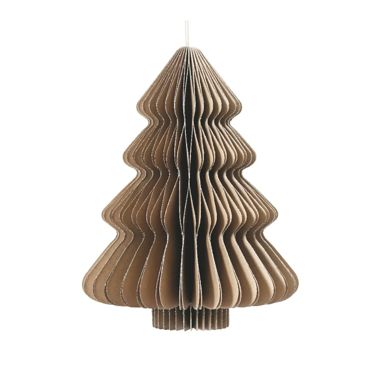 KAEMINGK Sapin papier à suspendre (H40 cm) Fermeture Magnétique Brun Marron Hot