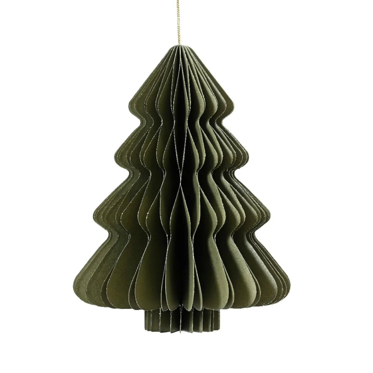 KAEMINGK Sapin papier à suspendre (H40 cm) Fermeture Magnétique Vert Outlet