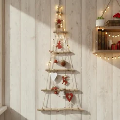 KAEMINGK Sapin à suspendre en bois (H100 cm) Géant Naturel Hot