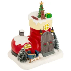JJA Scène de vie animée et musicale (H22 cm) Botte du Père Noël Multicolore Best