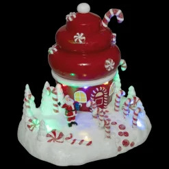 FEERIC LIGHTS Scène de vie illuminée et animée (H17 cm) Cupcake du Père Noël Online