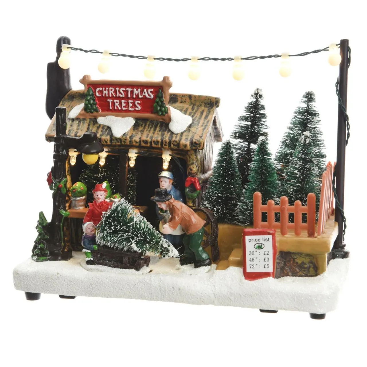 KAEMINGK Scène de vie illuminée à piles Marché de Noël Online