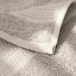 EMINZA Serviette de bain coton bio (70 x 130 cm) Méline pampa Beige Discount