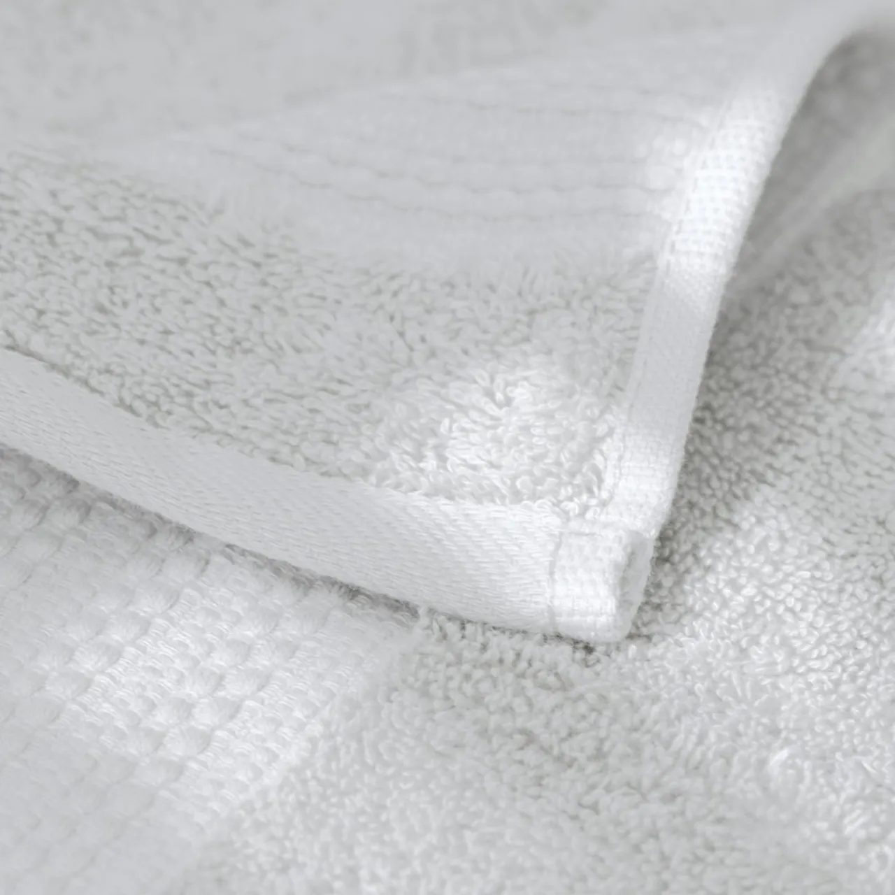 EMINZA Serviette de bain coton bio (30 x 50 cm) Méline chantilly Blanc Online