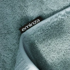 EMINZA Serviette de bain coton bio (30 x 50 cm) Méline Bleu glacier Outlet