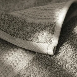 EMINZA Serviette de bain coton bio (30 x 50 cm) Méline argile Gris Outlet