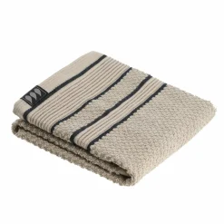 TENDANCE Serviette de bain coton (30 x 50 cm) Black Line / noir Gris ficelle Online