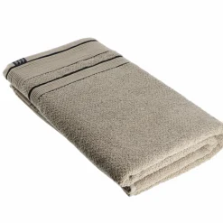 TENDANCE Serviette de bain coton (90 x 150 cm) Black Line / noir Gris ficelle Online