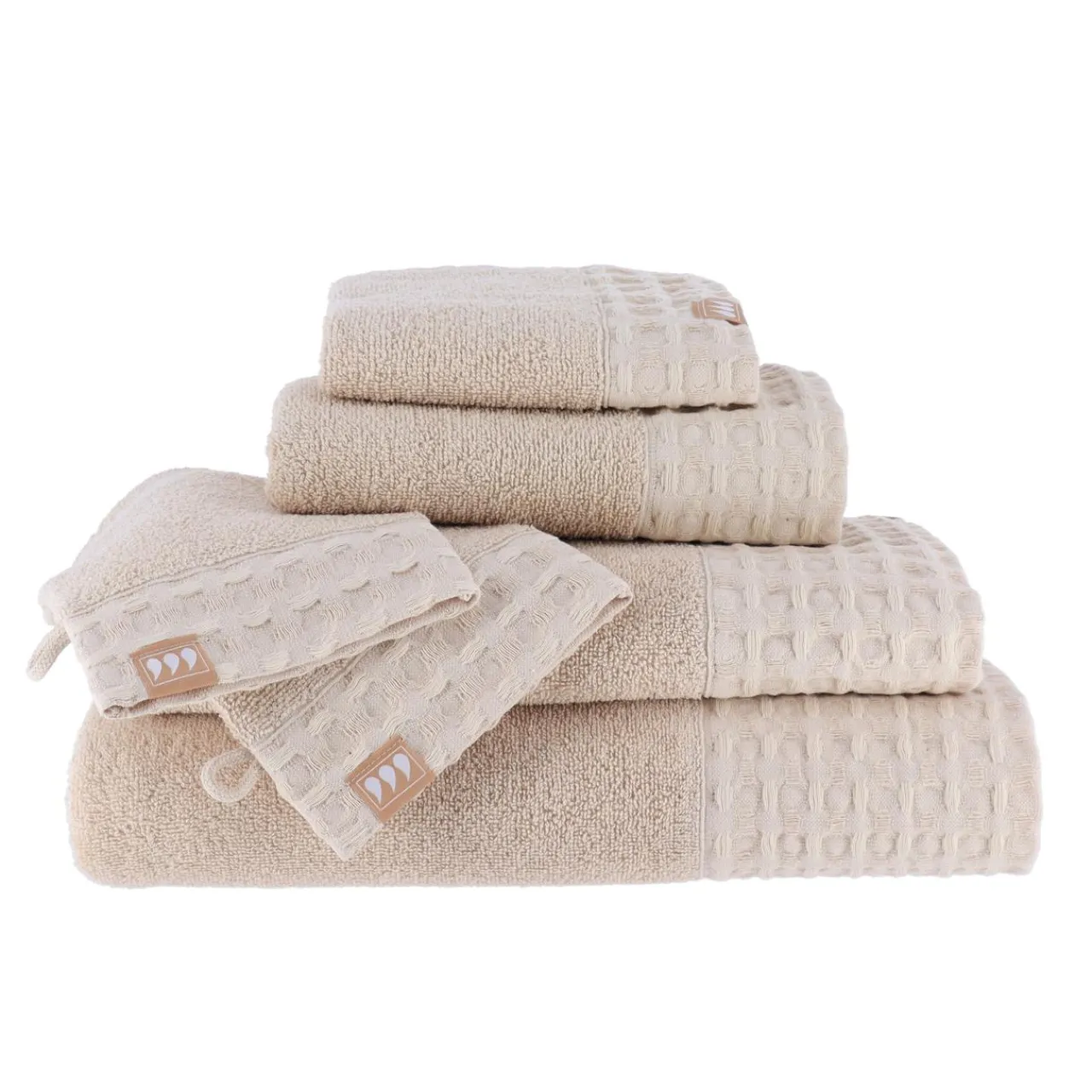 TENDANCE Serviette de bain coton (70 x 130 cm) Season Color Beige Clearance