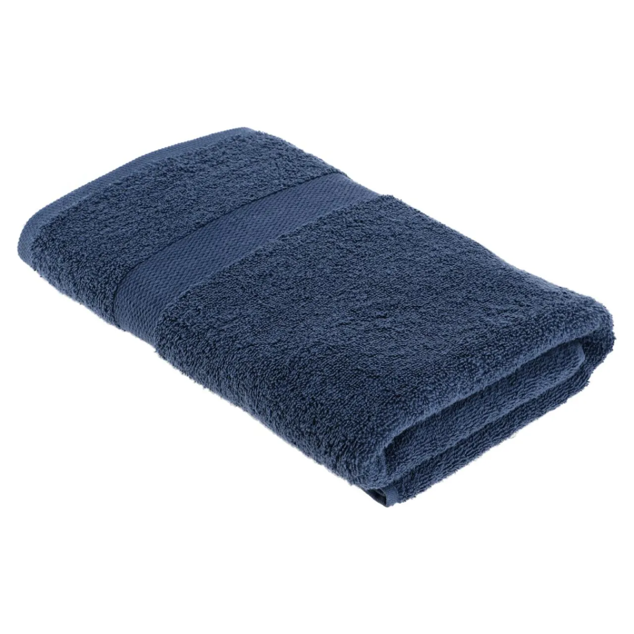 TENDANCE Serviette de bain coton (70 x 130 cm) Timeless Bleu marine Discount