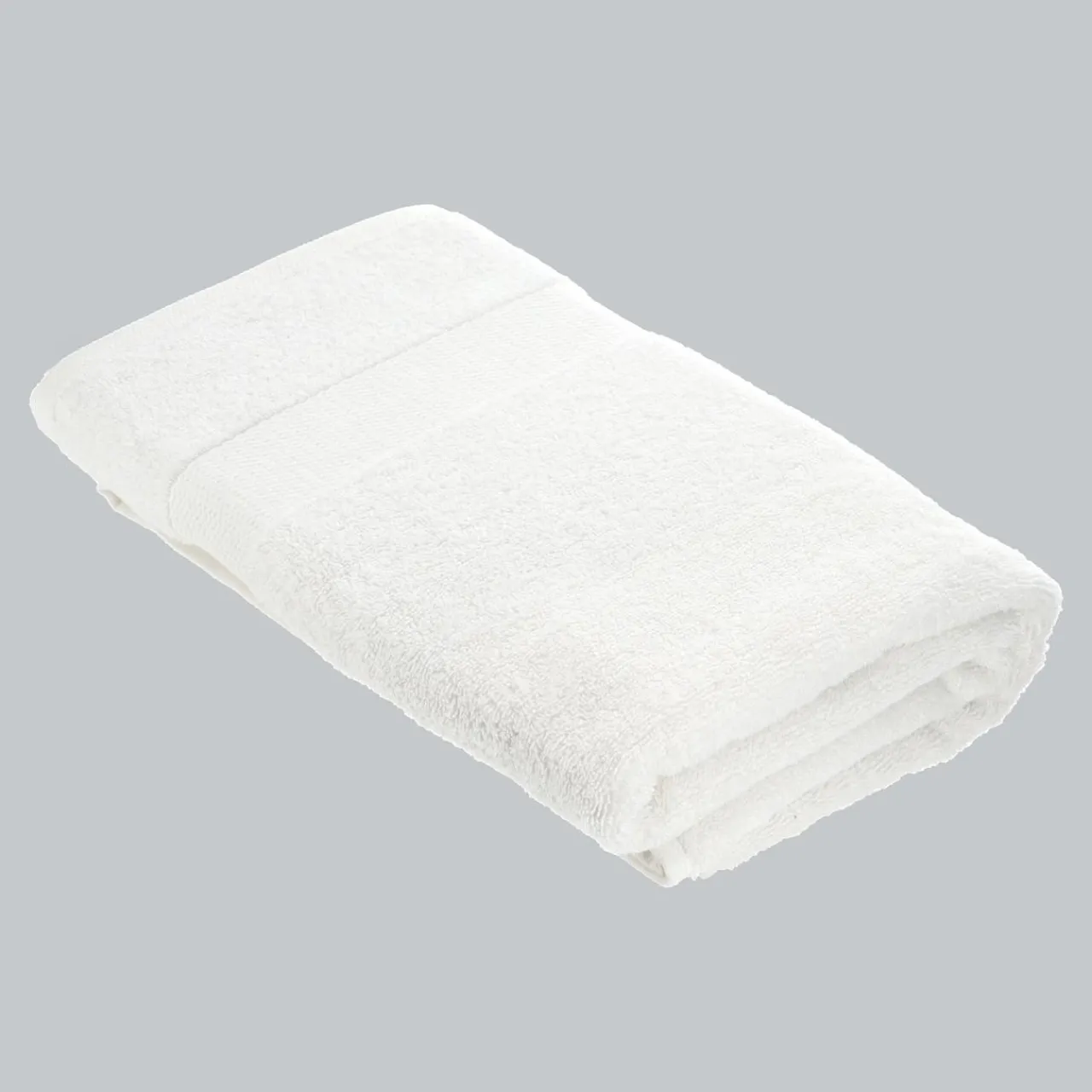 TENDANCE Serviette de bain coton (90 x 150 cm) Timeless he Blanc Discount
