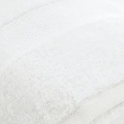 TENDANCE Serviette de bain coton (90 x 150 cm) Timeless he Blanc Discount