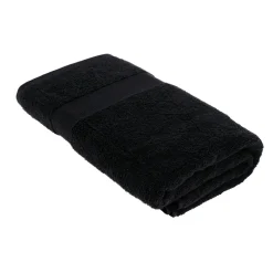TENDANCE Serviette de bain coton (90 x 150 cm) Timeless e Noir Outlet