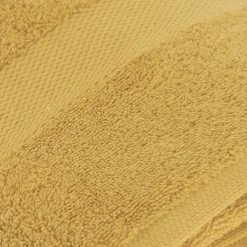 TENDANCE Serviette de bain coton (90 x 150 cm) Timeless Jaune moutarde