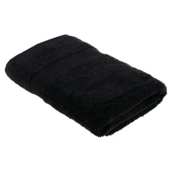 TENDANCE Serviette de bain coton (70 x 130 cm) Timeless e Noir