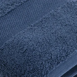 TENDANCE Serviette de bain coton (90 x 150 cm) Timeless Bleu marine Best