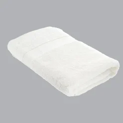 TENDANCE Serviette de bain coton (70 x 130 cm) Timeless he Blanc Clearance