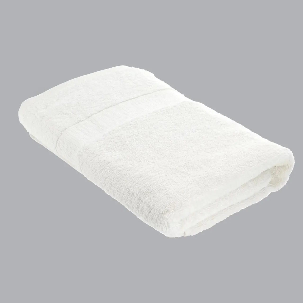 TENDANCE Serviette de bain coton (70 x 130 cm) Timeless he Blanc Clearance