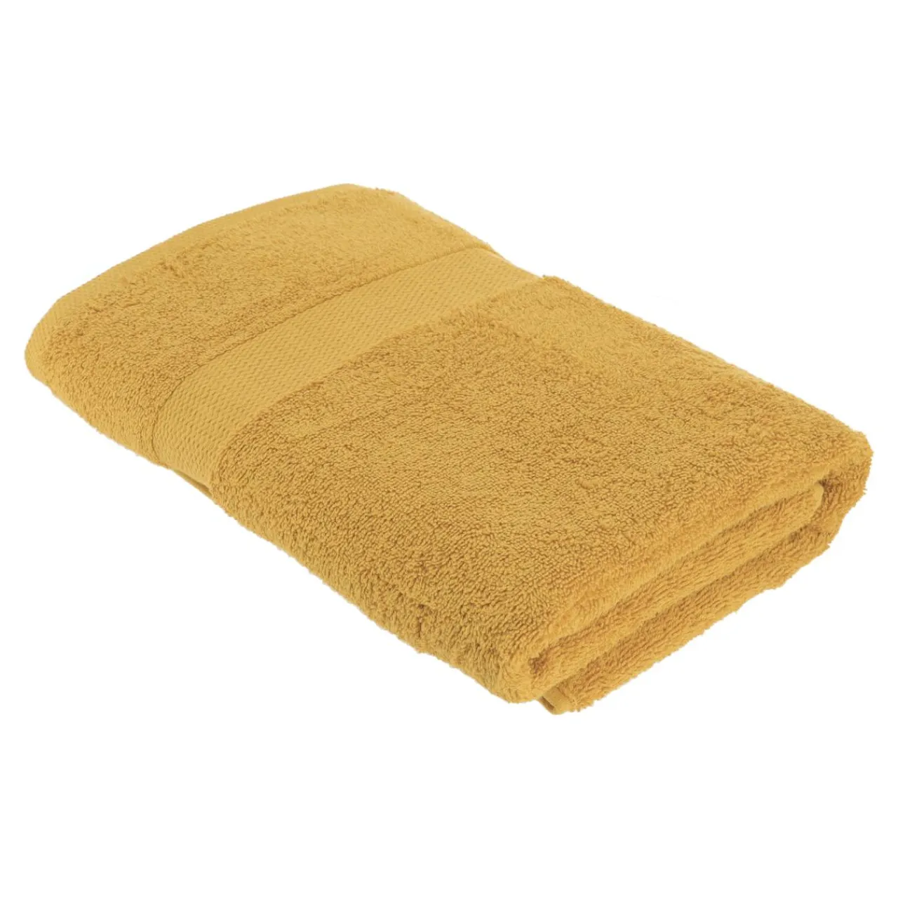 TENDANCE Serviette de bain coton (70 x 130 cm) Timeless Jaune moutarde Clearance