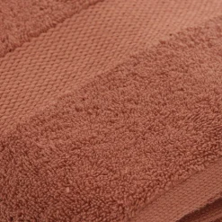 TENDANCE Serviette de bain coton (90 x 150 cm) Timeless Terracotta Outlet