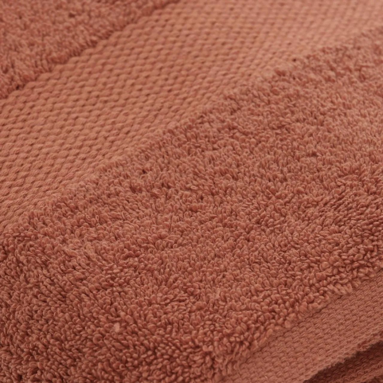 TENDANCE Serviette de bain coton (90 x 150 cm) Timeless Terracotta Outlet