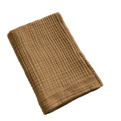 EMINZA Serviette de bain gaze de coton (70 x 130 cm) Gaïa Camel New