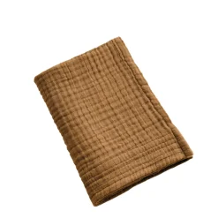 EMINZA Serviette de bain gaze de coton (30 x 50 cm) Gaïa Camel Outlet