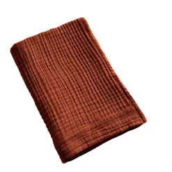 EMINZA Serviette de bain gaze de coton (50 x 90 cm) Gaïa Terracotta Online