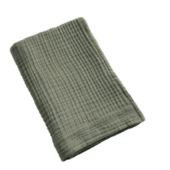 EMINZA Serviette de bain gaze de coton (50 x 90 cm) Gaïa Vert romarin New