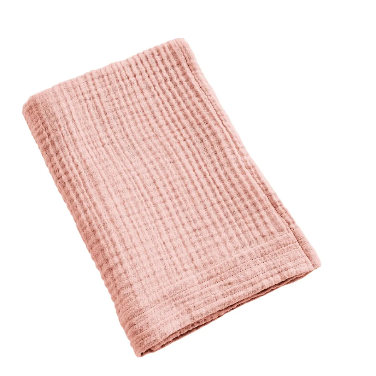EMINZA Serviette de bain gaze de coton (50 x 90 cm) Gaïa Rose Pêche Sale