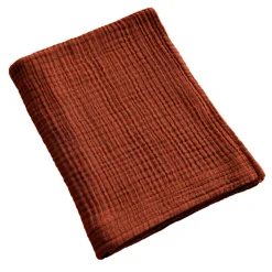 EMINZA Serviette de bain gaze de coton (90 x 150 cm) Gaïa Terracotta Clearance