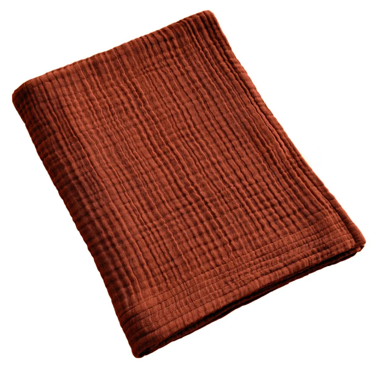 EMINZA Serviette de bain gaze de coton (90 x 150 cm) Gaïa Terracotta Clearance