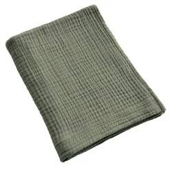 EMINZA Serviette de bain gaze de coton (90 x 150 cm) Gaïa Vert romarin New