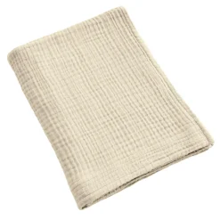 EMINZA Serviette de bain gaze de coton (90 x 150 cm) Gaïa pampa Beige Discount