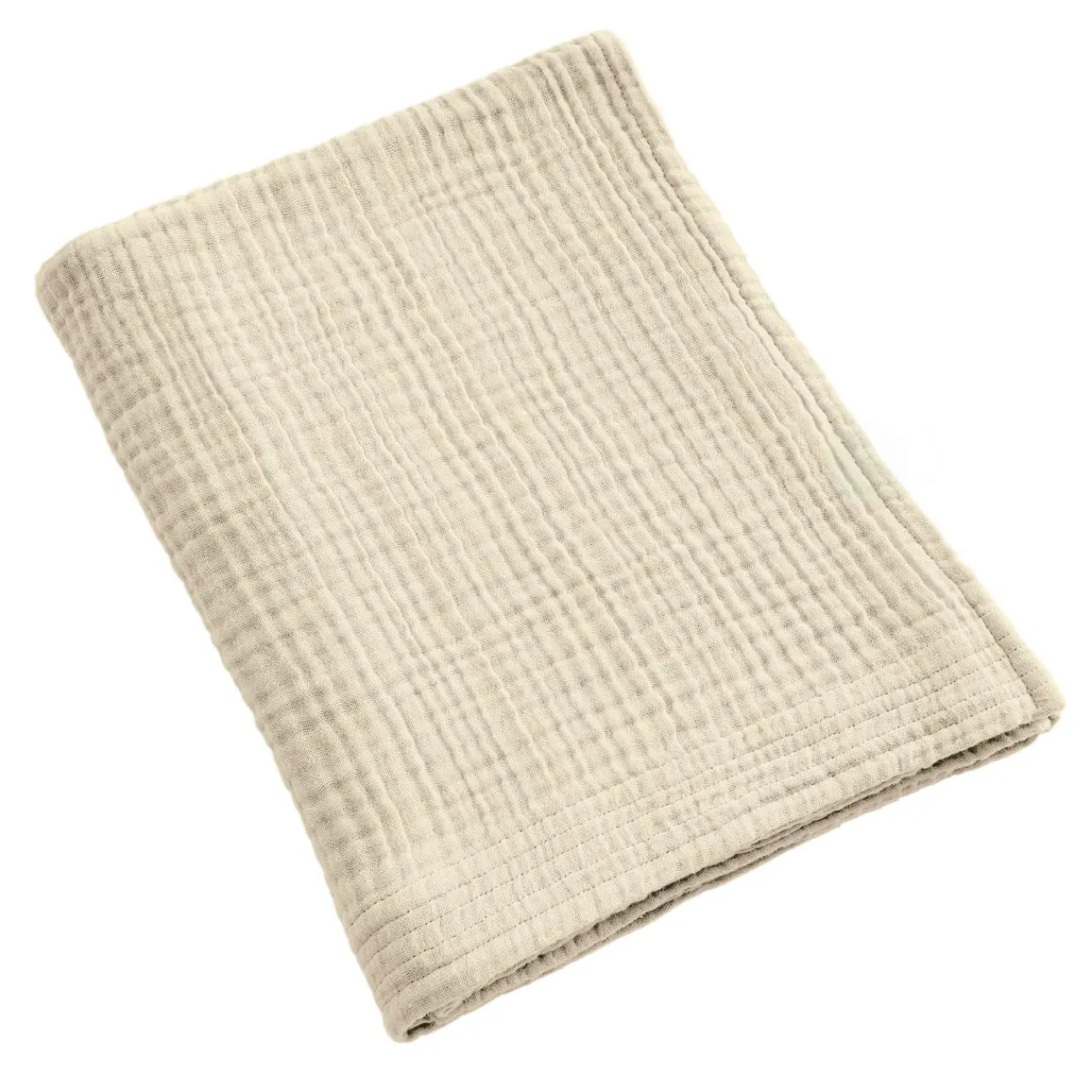 EMINZA Serviette de bain gaze de coton (90 x 150 cm) Gaïa pampa Beige Discount