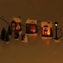 KOOPMAN Set complet village illuminé à piles Oslo Online