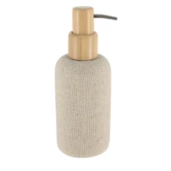 TENDANCE Set d'accessoires salle de bain effet Maille Beige Online