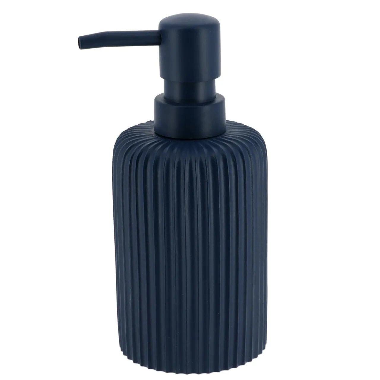 TENDANCE Set d'accessoires salle de bain résine Strié Bleu marine Online
