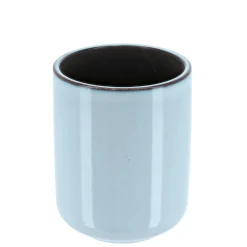 TENDANCE Set d'accessoires salle de bain grès laqué Pietra Bleu Outlet