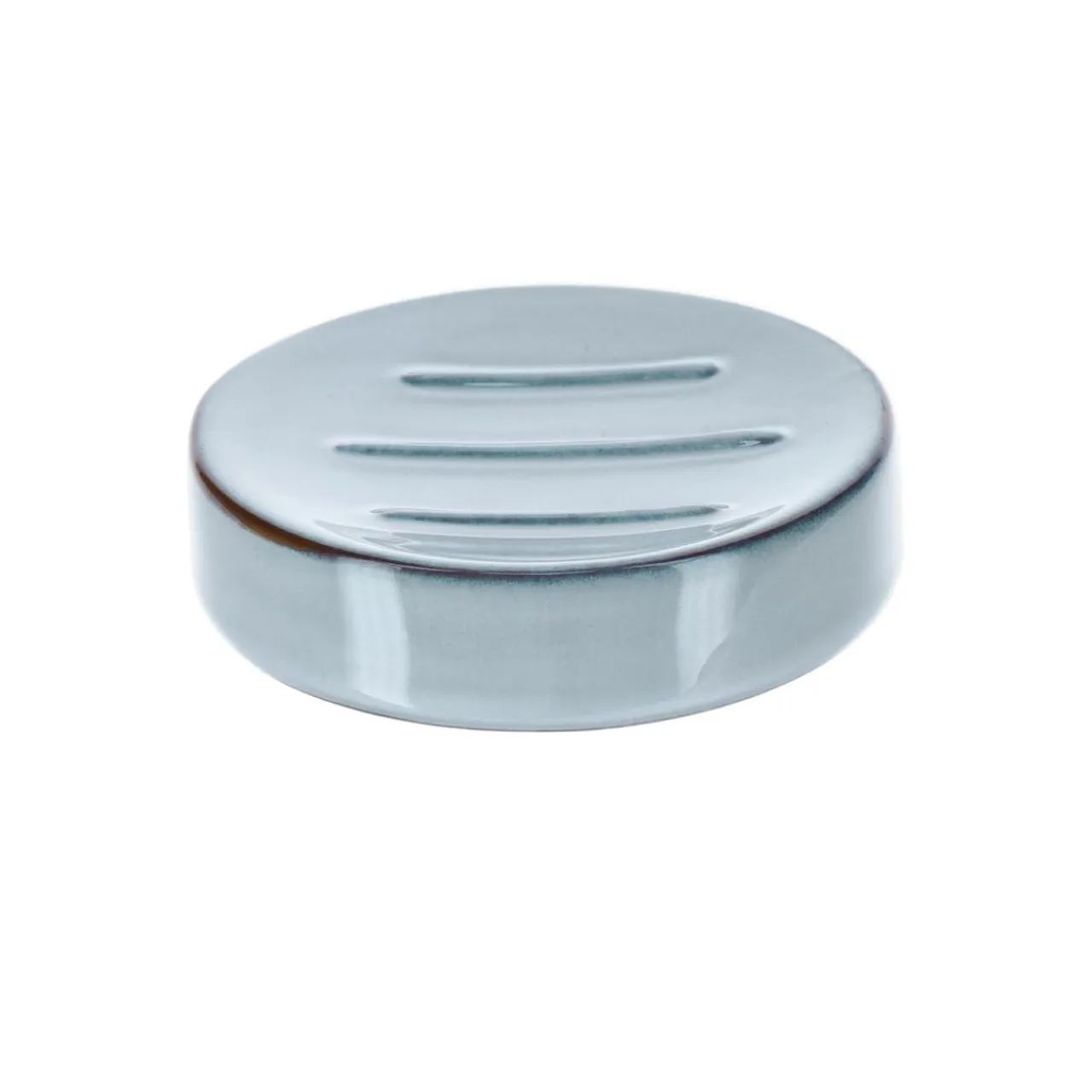 TENDANCE Set d'accessoires salle de bain grès laqué Pietra Bleu Outlet