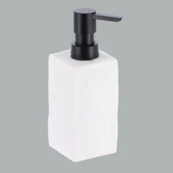 TENDANCE Set d'accessoires salle de bain Effet Pierre Blanc Hot