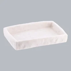 TENDANCE Set d'accessoires salle de bain Effet Pierre Blanc Hot