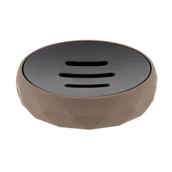 TENDANCE Set d'accessoires salle de bain Rubby Marron