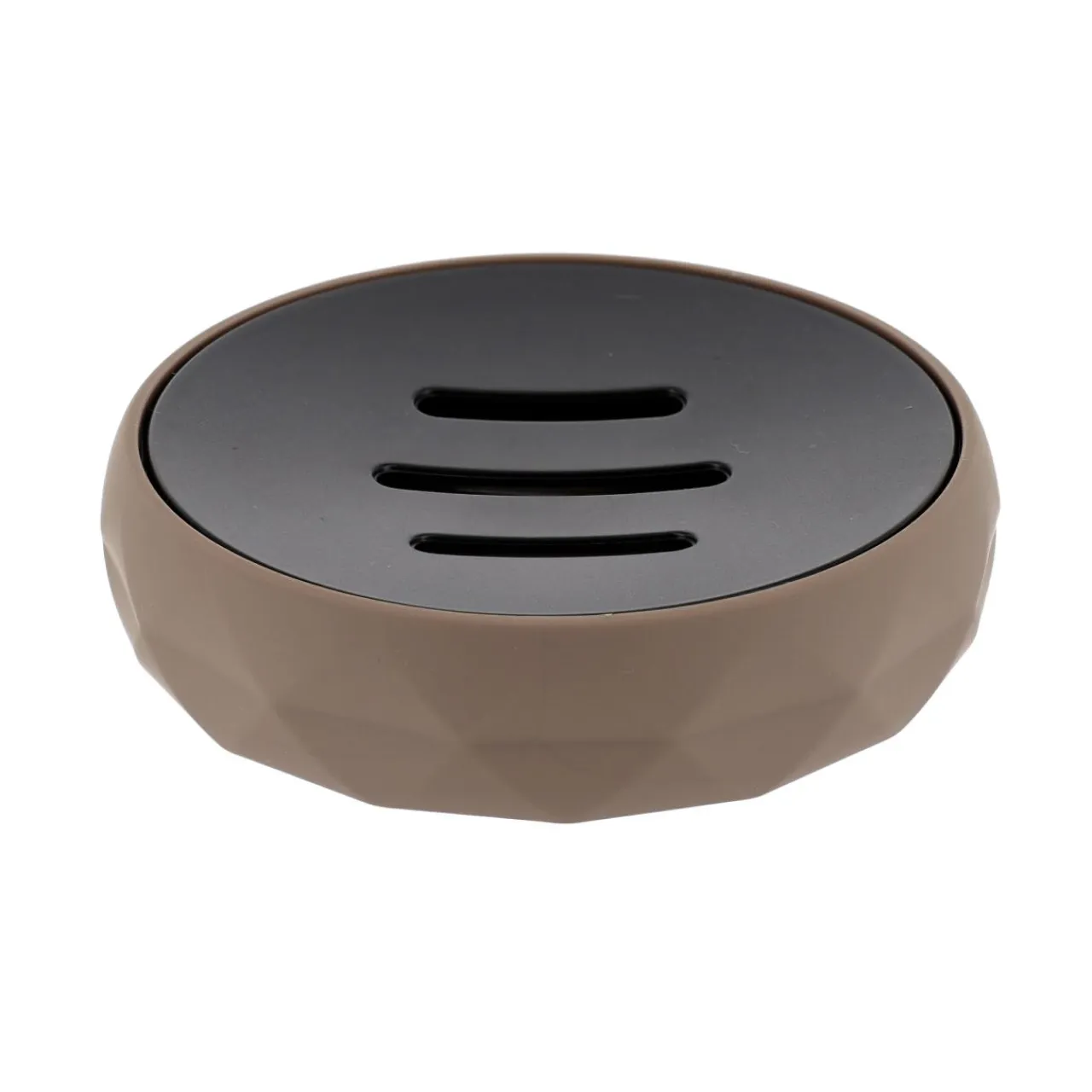 TENDANCE Set d'accessoires salle de bain Rubby Marron
